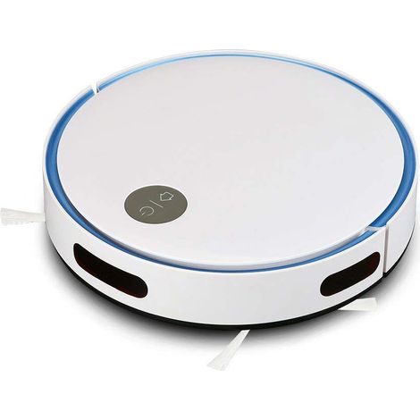 Robot aspirateur - Blanc avec Bleu - Contrôlable par télécommande - 65dB (1/5)
