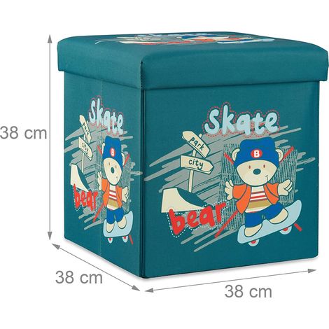 Sgabello pieghevole per bambini con coperchio 38 cm blu 1300027992