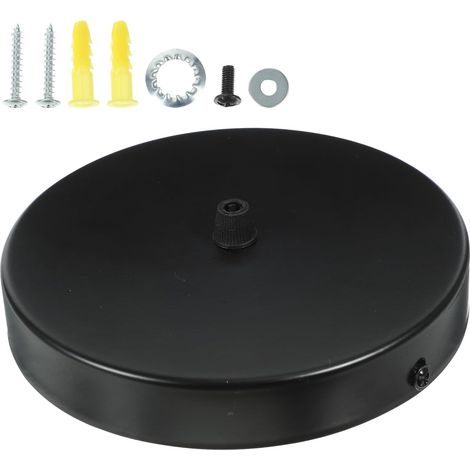 15cm Black Iron Round Ceiling Plate for Pendant Lights Lamp