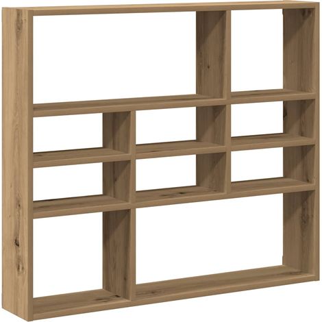 Maison Exclusive - Wandregal Artisan-Eiche 90x16x78 cm Holzwerkst