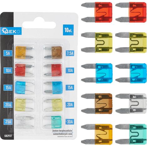 Mini jeu de fusibles pour voiture, 10 pièces (1000) (1/3)