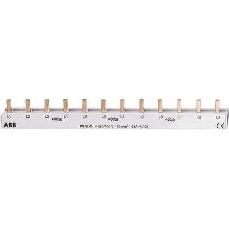 ABB 2CDL231001R1012 Sbarra collettrice a fasi PS 3/12 Phase busbar 3 poli 1 pz. (1/2)