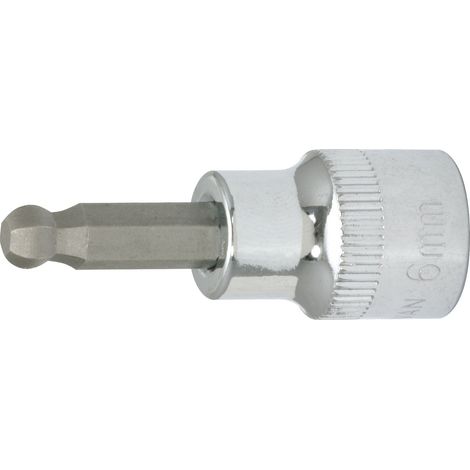 3/8" CHROMEplus Bit-Stecknuss Innensechskant,Kugelkopf,10mm (1/3)