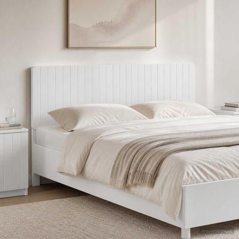 vidaXL Wall-Mounted Headboard ZWOLLE White Engineered Wood (1/5)