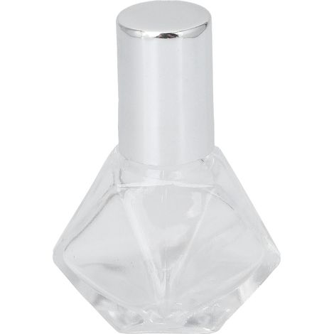 Flacon à parfum rechargeable 8ml avec bouchon argenté pour huiles essentielles et aromathérapie (1/5)