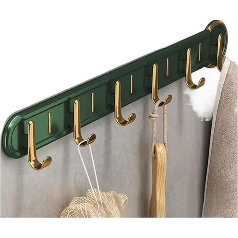 Crochets muraux pour suspendre les vêtements crochets muraux avec barres de suspension (vert, 42 5,5 cm).