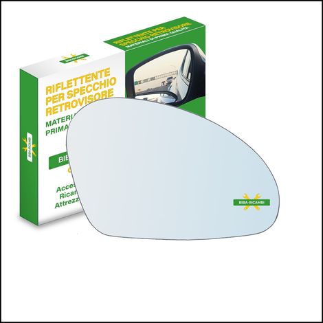 Vetro specchio retrovisore cromato lato dx-passeggero per seat toledo iii (5p2)