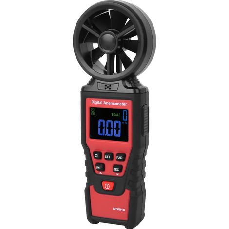 Anémomètre numérique portable ST6816 avec écran LCD, testeur de vitesse du vent et de température (1/5)