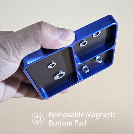Plateau à vis magnétique RC voitures outils pièces organisateur en métal avec 4 compartiments coussinet amovible pour douilles boulons broches écrous organisation de stockage (1/5)