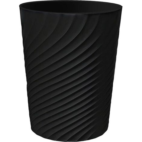 Petite poubelle de 1,8 gallon Poubelle de recyclage Profil fin pour espaces compacts Salle de bain, bureau, chambre, cuisine (1,8 gallon, noir)