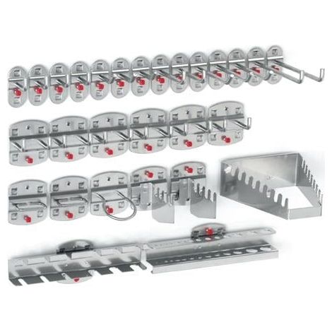 Assortimento portautensili, 28 pezzi, rivestimento ku. per lamiere forate (1/3)