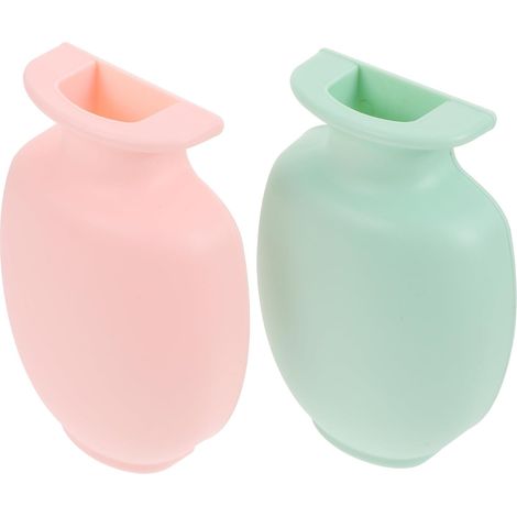 2 vases muraux réutilisables en silicone de couleurs variées, idéaux (1/5)