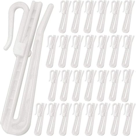 50 Stück Vorhangclips, verstellbare Vorhanghaken, Clip-on-Vorhangzubehör (7 cm) (1/5)