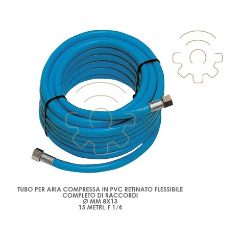 TUBO ARIA COMPRESSA PVC RACC 8X13 MM 1/4 F 15M