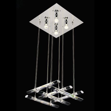 Italux Diamond Plafonnier suspendu moderne à 16 ampoules, GU10 + G4