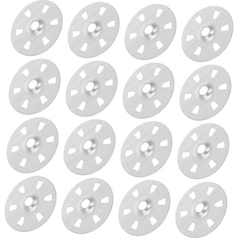 500 Pièces Rondelles Métalliques de Fixation pour Panneaux Isolants Rondelles Plates Six pour Plaques Mousse Rigide Support Vis pour Plaques de Plâtre
