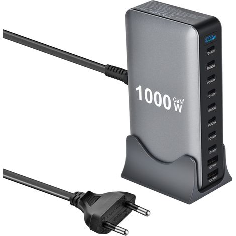 Nitrure de gallium 1000WPDchargeur 10adaptateur multifonctionChargeur multiport(N93) (1/5)