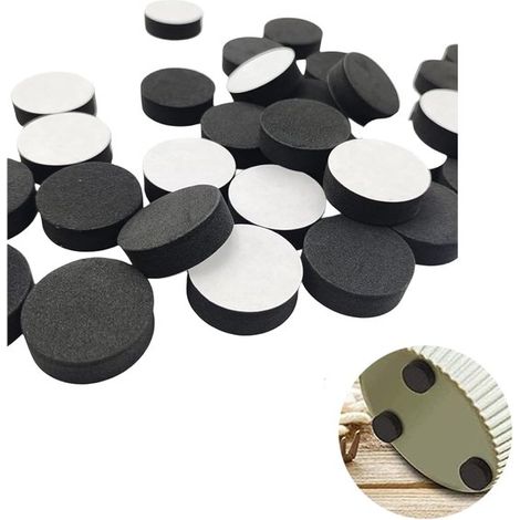 Unsichtbare Blumentopffüße – Schwarze Untersetzer – 60 Stück – Rutschfeste Gummiuntersetzer (1/5)