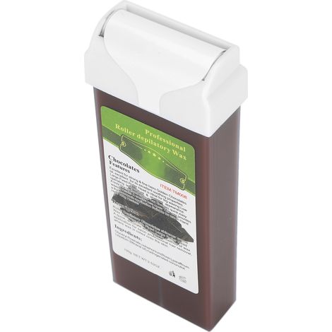 Rouleau de cire dépilatoire 100 g pour le corps, les jambes, le torse, les bras, le maillot et les aisselles, couleur chocolat. (1/5)