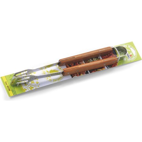 Ompagrill PINZA IN ACCIAIO INOX C/MANICO IN LEGNO cm. 39