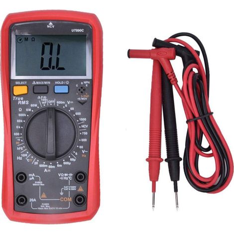Multimetro di precisione UT890C, misura tensione AC/DC, corrente, resistenza, temperatura, frequenza, NCV, allarme