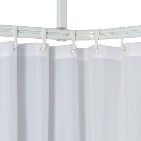 Sealskin Easy Roll Asta per Tenda da Doccia, Acciaio Inossidabile, Bianco, Personalizzabile