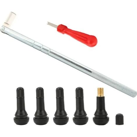 Tire-Valve Kit - - 1pcs Tire-Valve + 5pcs Tubeless Valves - Durable - Universal - Tire Maintenance (1/5)