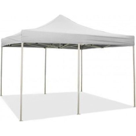 Gazebo richiudibile pieghevole 3 X 6 Bianco ricoperto in PVC impermeabile