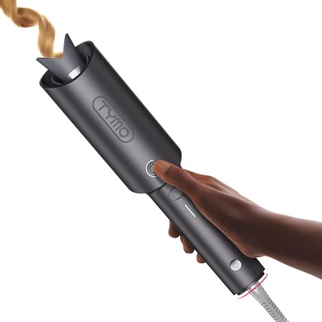 Automatic Curling Iron - Portable Automatic Curling Iron 25 mm with 3 Adjustable Temperatures, Anti-scald, Ceramic Curler Short and Long Hair, Metal Grey (1/5)