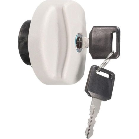 Tapa de combustible con cerradura para coche, con llave. Compatible con Vauxhall 1702834 93224461 Blanco (1/5)