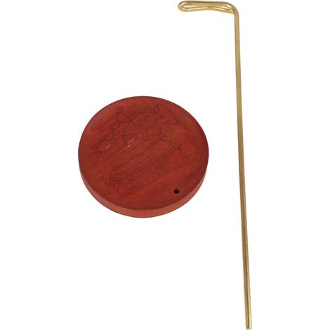 Porte-encens en palissandre avec récupérateur de cendres et support en laiton, brûleur d'encens pour bâtonnets, idéal pour la maison, les temples et les salles de yoga. Motif floral. (1/5)