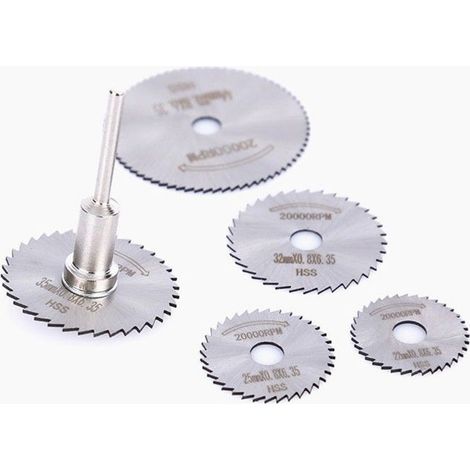 Lot de 6 lames de scie circulaire, disques de coupe, outil rotatif de coupe du bois pour perceuses Dremel, mandrin rotatif (1/2)