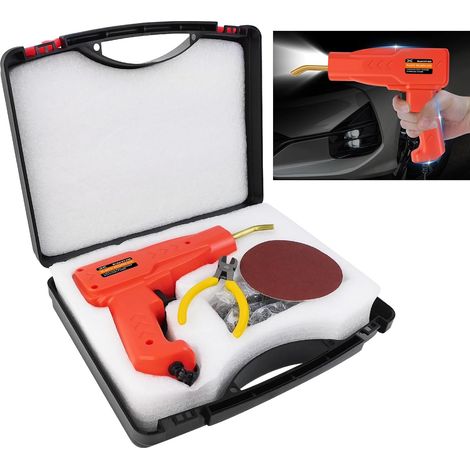 machine à souder en plastique de 150 watts, équipée de 800 clous à souder et d'une boîte à outils.Kit de réparation de pare-chocs de voiture portable pour réparer les fissures en plastique. (1/5)