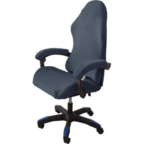 Housses de Chaise de Gaming Lot de 4,nsemble Housse Fauteuil Gamer avec Housses d'accoudoirs/couvertures de Dossier de Chaise/Housse de siège de Chaise,Convient aux chaises de Jeu (Gris Sel) (1/5)