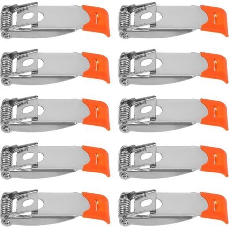 BUNTHAUS 51x18mm 10 Pièces Downlight Pince À Ressort Luminaires Ressort En Acier Plafonniers Panneau Lumineux Luminaires LED Plafonnier Panneau Lampe Clips Accessoires D'Éclairage Encastrés Orange