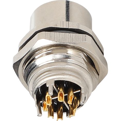 M12-B-S8X Schnellgewinde-Steckverbinder, wasserdicht, für elektrische Kabel, Einbau in Schalttafeln und Durchgangsbohrungen. (1/5)