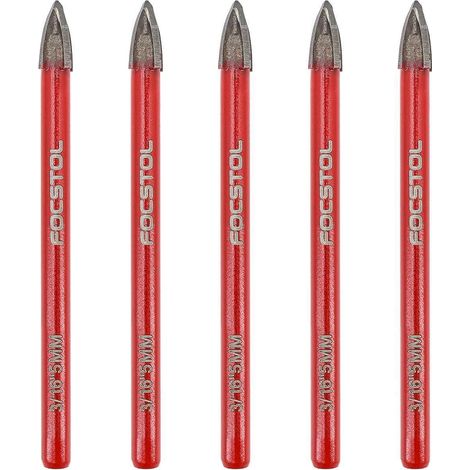 Fliesenbohrer Set 5mm 5 Stück Hartmetall Rundschaft 5mm5 Rundschaft (1/5)