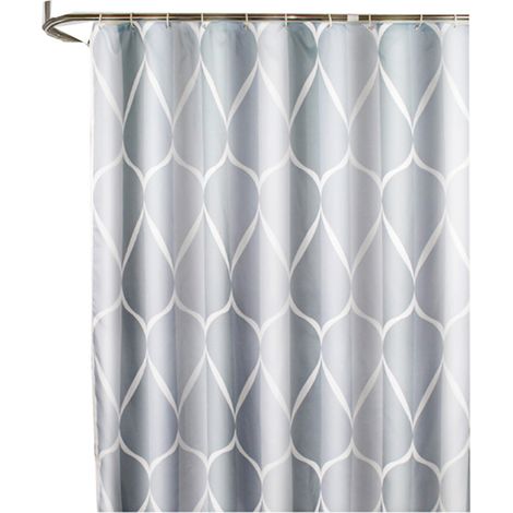 Wasserdichter Duschvorhang aus Polyester, 1-teilig, mit Haken, geometrisches Wassertropfenmuster, Badezimmerdekoration