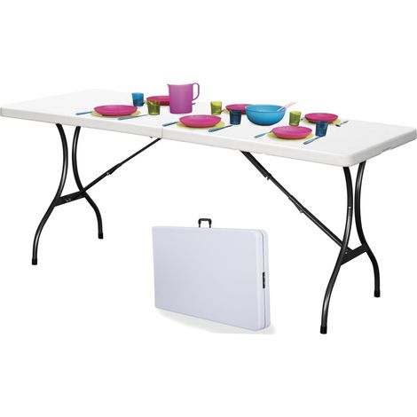 Mesa de jardín para banquetes de catering, plegable, 240x70 cm, ModernHome