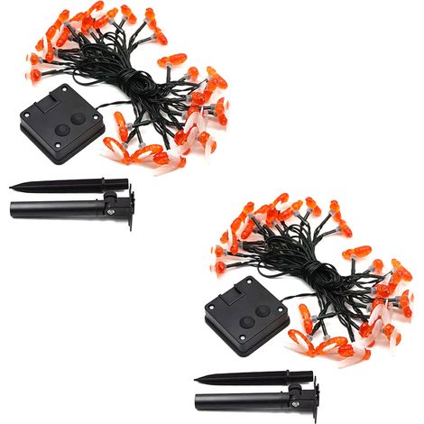 Juego de 2 guirnaldas de luces, 6,5 m, 30 LED, diseño de abeja, impermeables, para jardín, valla, árbol, balcón, fiesta (1/5)