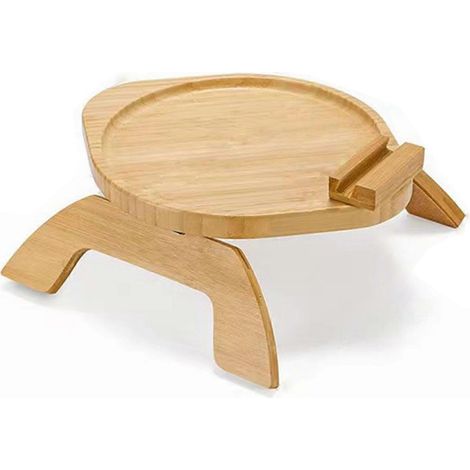 Holztablett für Sofa, Handyhalterung, Obstteller, handgefertigte Holzdekoration (1/5)