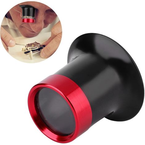 10x loupe d'horloger oculaire en aluminium loupe de réparation pour lire tous les travaux de précision couture réparation, bijoux loupe lentille inspection bijoutier pour timbres MNS (1/3)