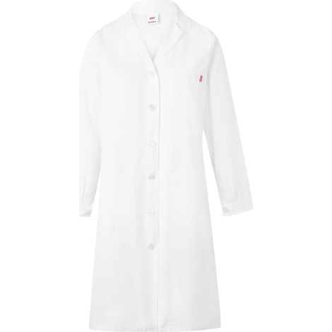 Bata industrial de mujer manga larga y cierre central de botones VELILLA Serie 908 56 Blanco