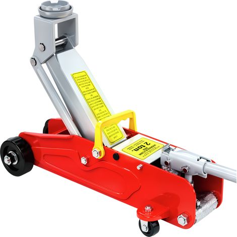 HOMCOM Cric per Auto in Acciaio con Sollevamento 12-30 cm Rosso e Grigio