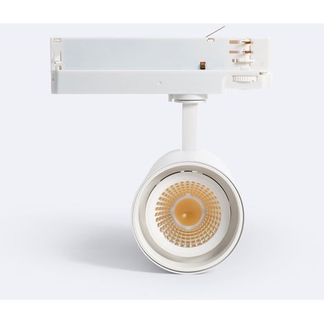 Spot LED sur Rail Triphasé 30W Fasano Dimmable CCT Sélectionnable Blanc (2700K - 3200K - 4000K) Sélectionnable (1/5)