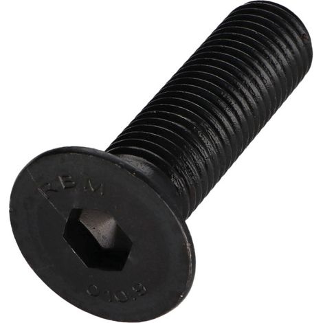 Vis métaux FHC tête fraisée empreinte hexagonale creuse Clé de 10 HC10 M14X60 Filetage total Classe 10.9 Acier-20 pièces (1/4)
