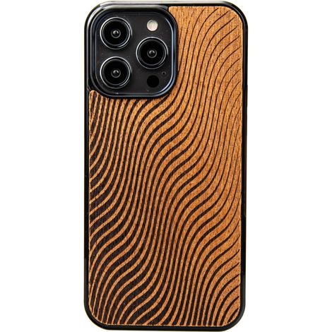 Funda de madera Bewood para iPhone 14 Pro Max WAVES MERBAU (1/5)