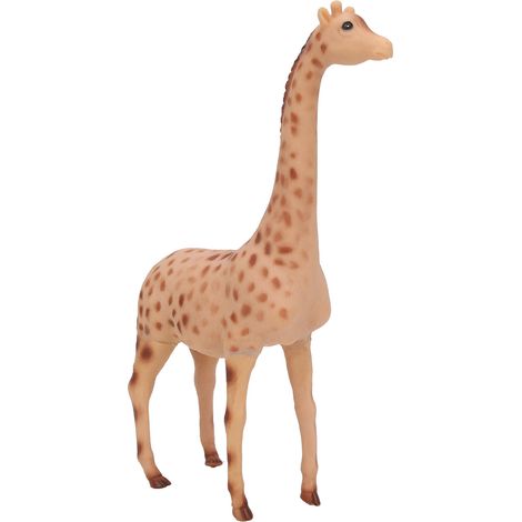 Girafe miniature en plastique souple, figurine d'animal mignon pour enfants, décoration intérieure, cadeau d'anniversaire. (1/5)