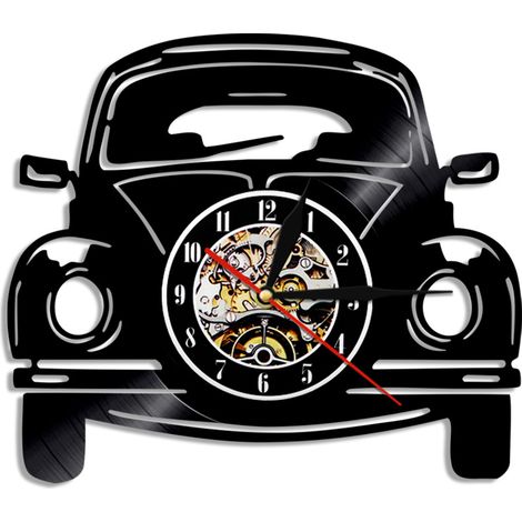 Horloge murale en vinyle de voiture classique