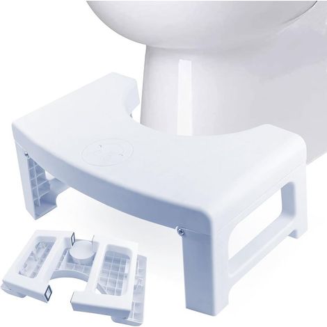 Tabouret de Toilette Pliable, Marche Pied Toilette Adulte WC physiologique, Repose Pied Toilette Pliable antidérapant pour Salle Bain Anti Constipation pour Adultes et Enfants (1/5)